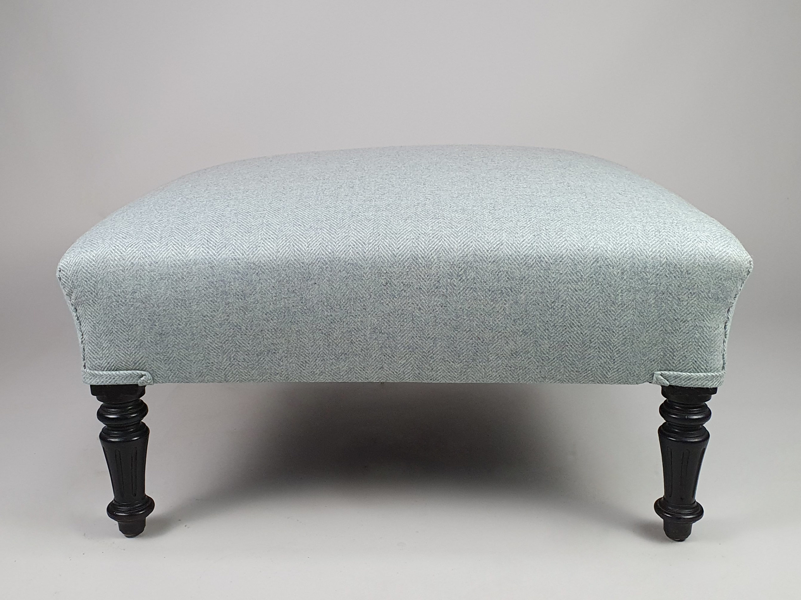 French antique Napoleon III Armchair and Footstool