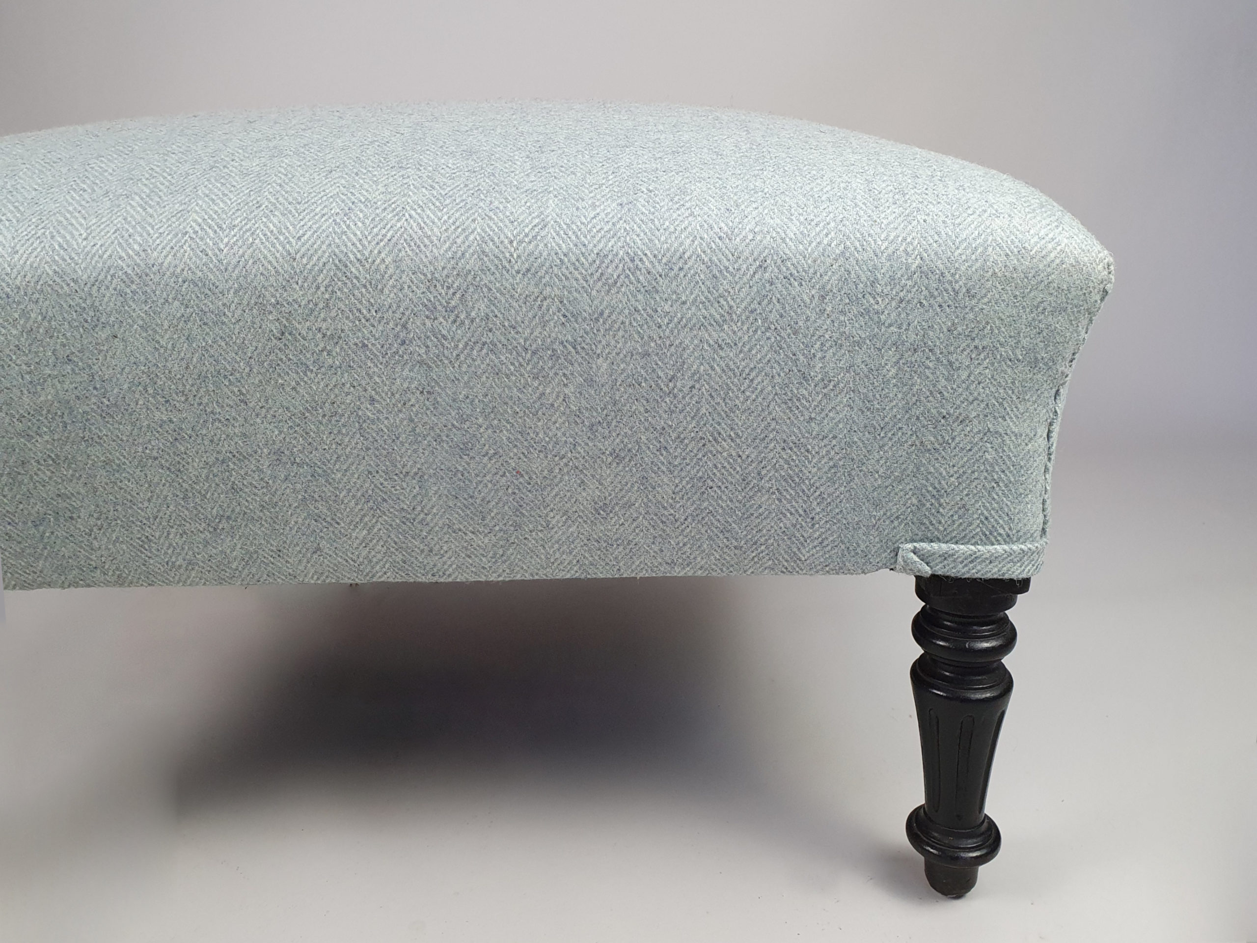 French antique Napoleon III Armchair and Footstool