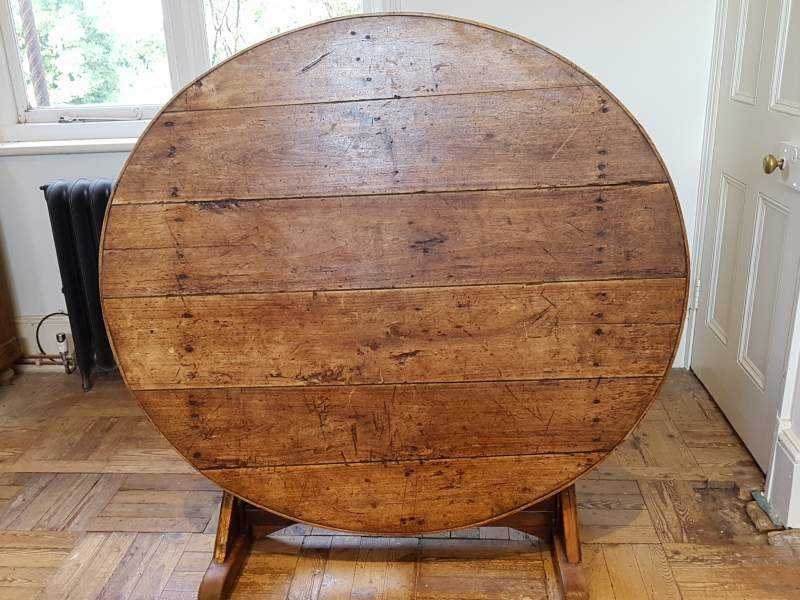 Large fruitwood Vendage or Wine Tasting Table