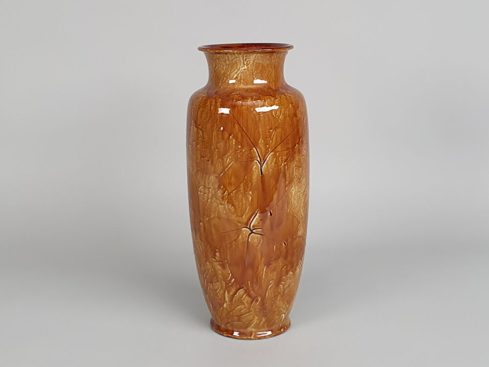 A Royal Doulton stoneware vase - autumn foliage & autumn leaves, by Joan Honey