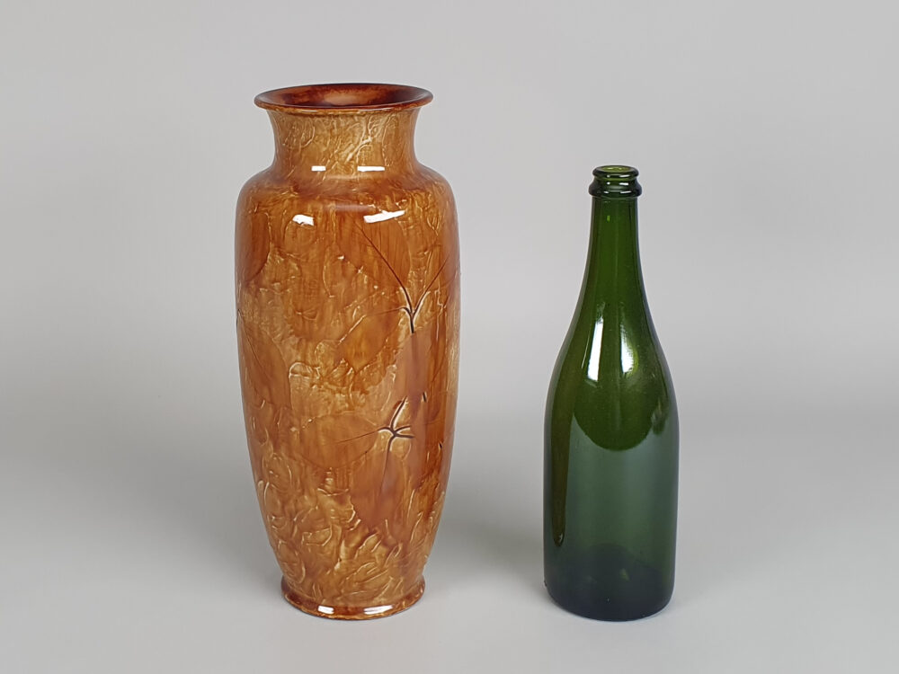 A Royal Doulton stoneware vase - autumn foliage & autumn leaves, by Joan Honey