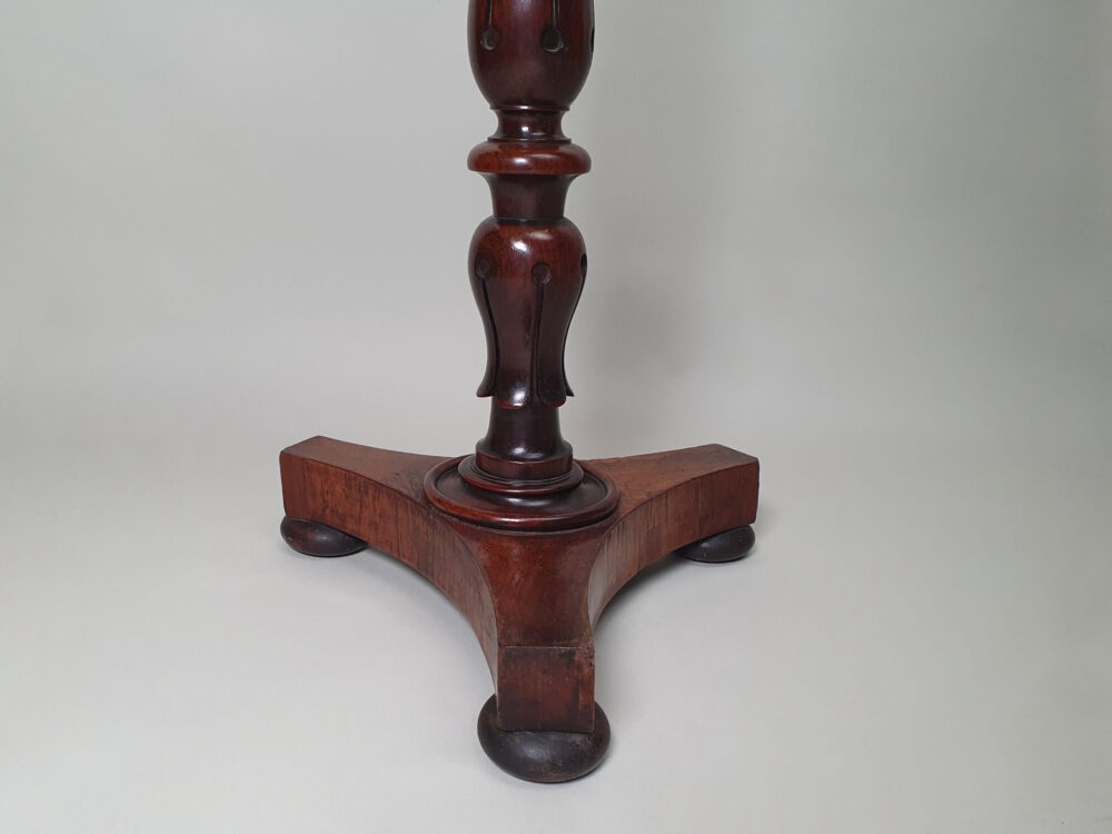 A William IV mahogany and rosewood antique Wine or Lamp Table