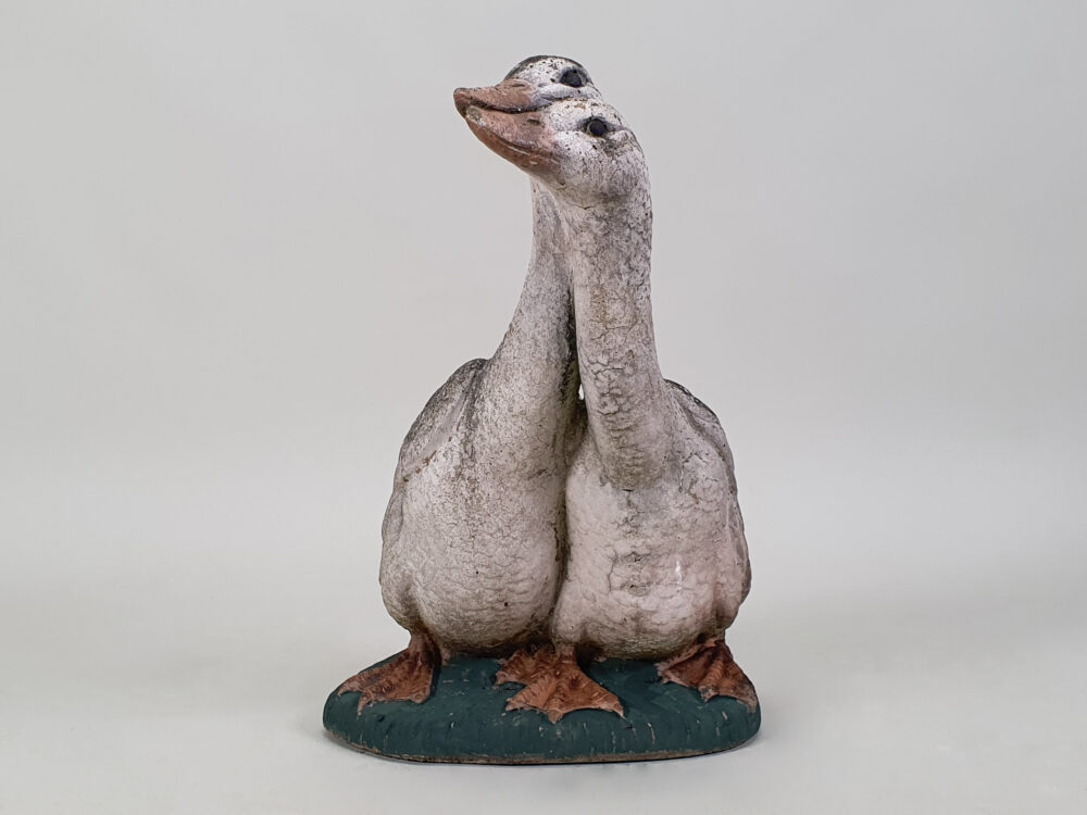 A pair of Geese antique garden Ornaments