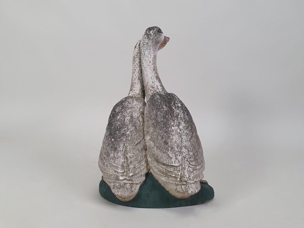 A pair of Geese antique garden Ornaments