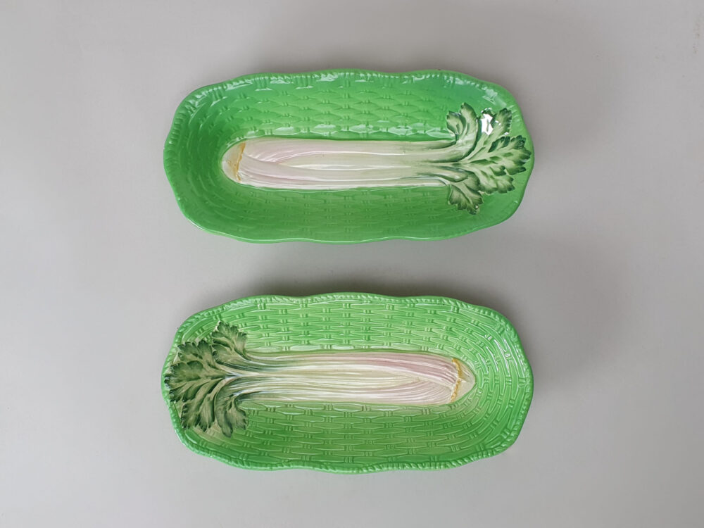 A pair of antique ceramic Beswick Ware Celery Dishes