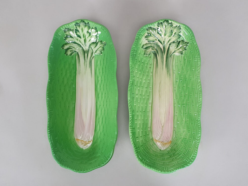 A pair of antique ceramic Beswick Ware Celery Dishes