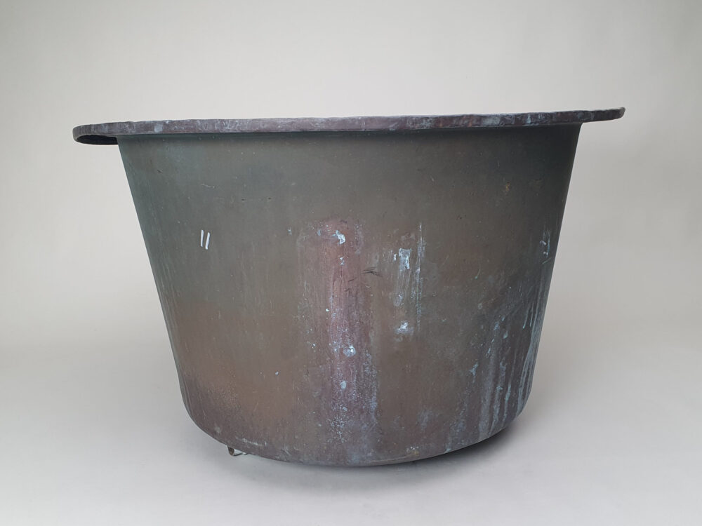 A pair of large garden antique copper Planters