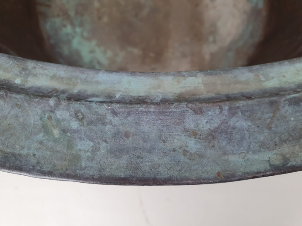 A pair of large garden antique copper Planters