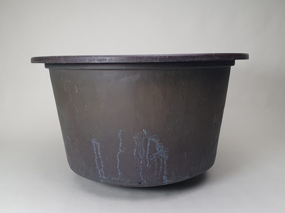 A pair of large garden antique copper Planters