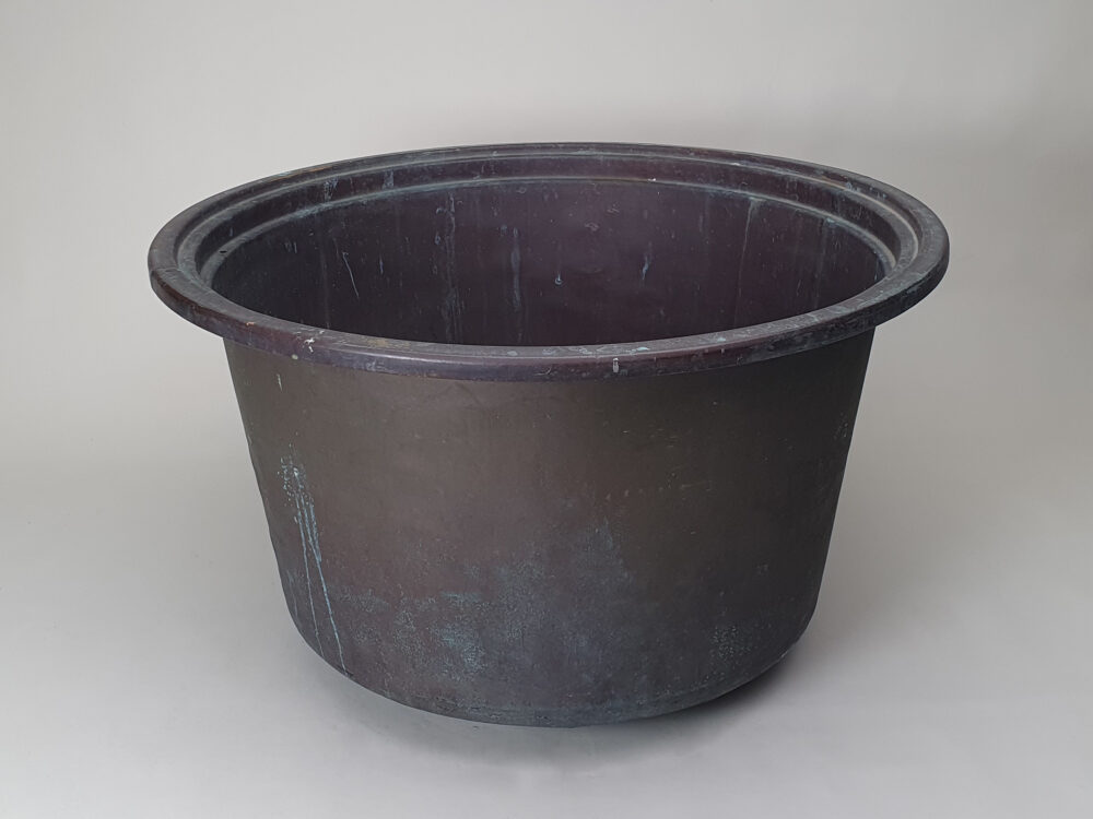A pair of large garden antique copper Planters