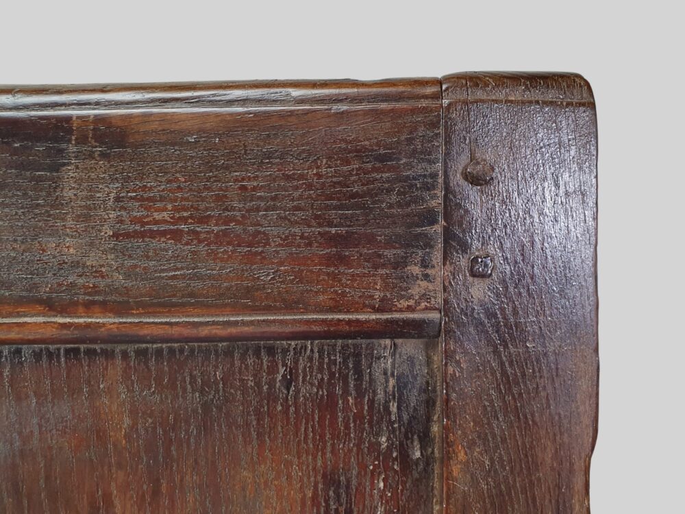 17th century English antique elm Settle