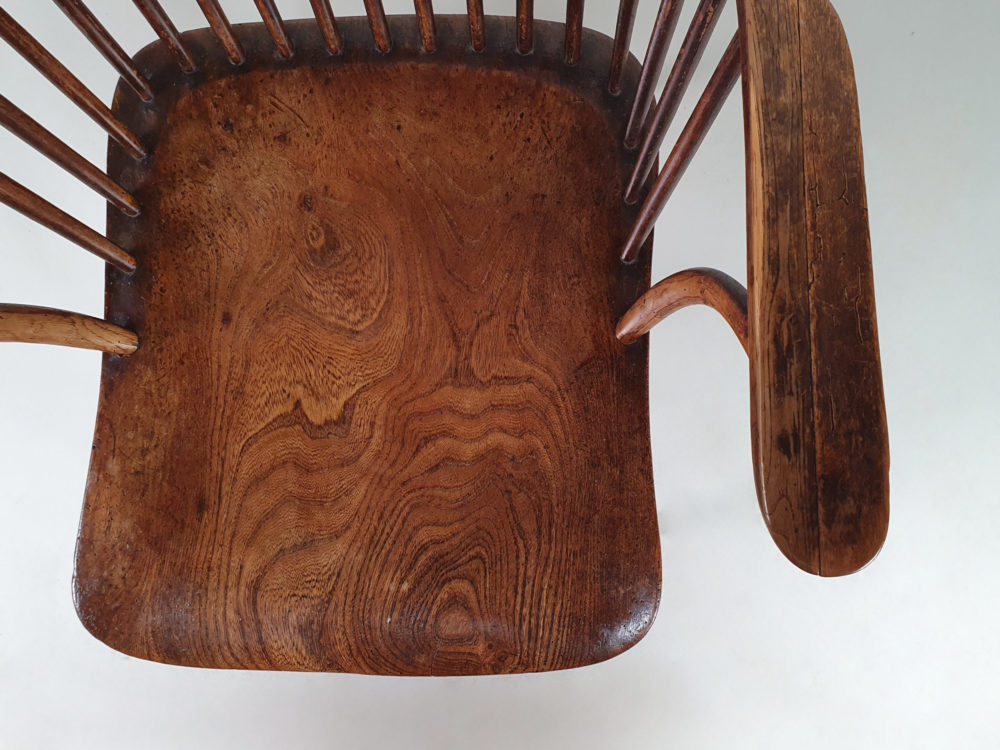 Antique 19th century beech and elm Spindle Back Windsor Chair