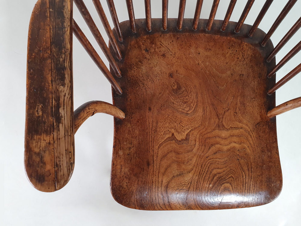 Antique 19th century beech and elm Spindle Back Windsor Chair