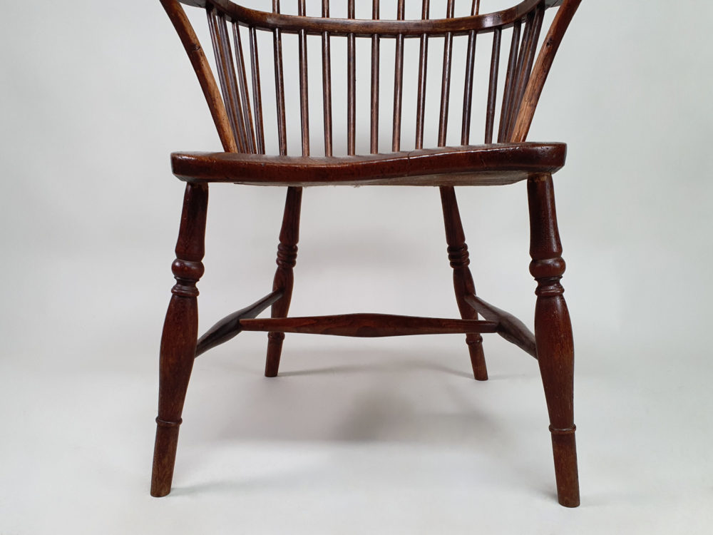 Antique 19th century beech and elm Spindle Back Windsor Chair