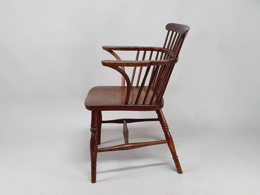 Antique 19th century beech and elm Spindle Back Windsor Chair