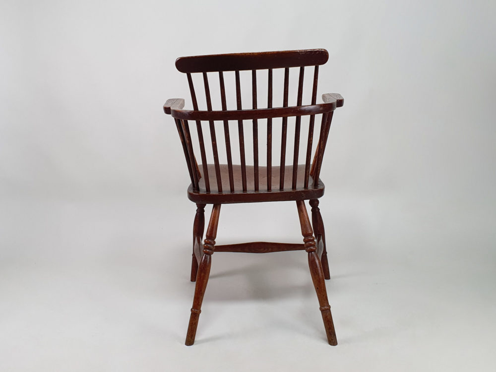 Antique 19th century beech and elm Spindle Back Windsor Chair