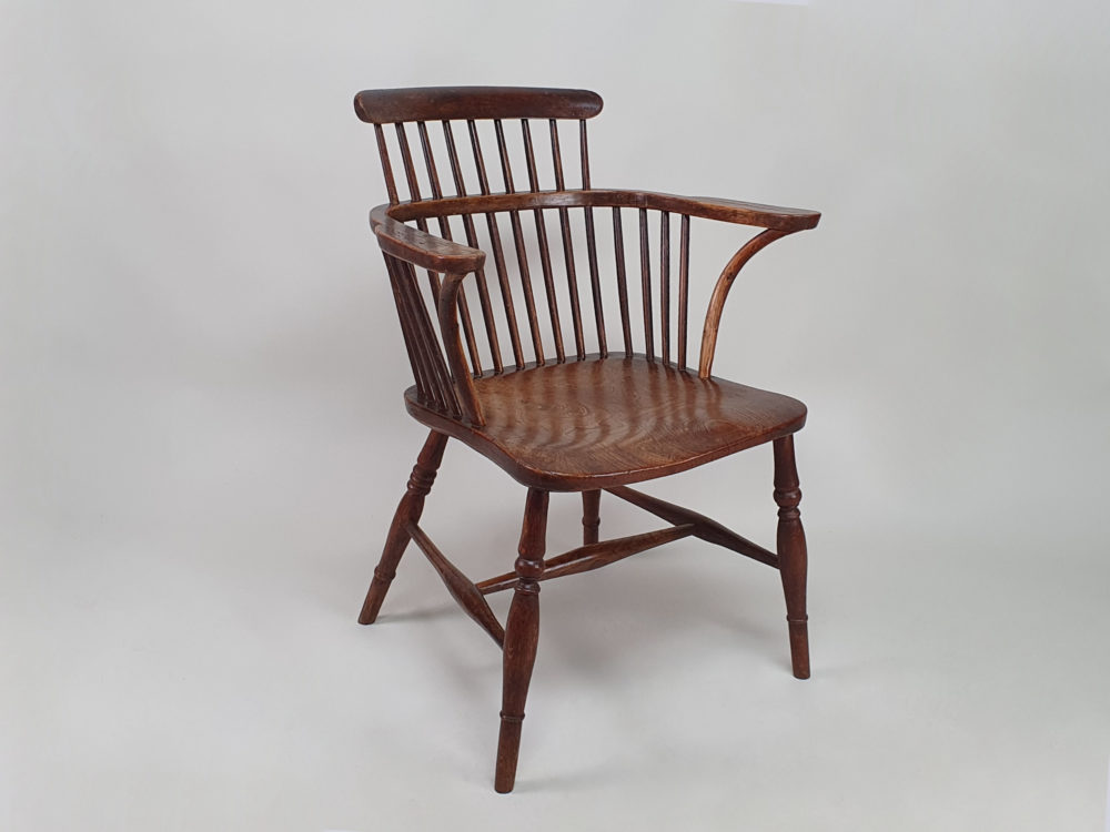 Antique 19th century beech and elm Spindle Back Windsor Chair