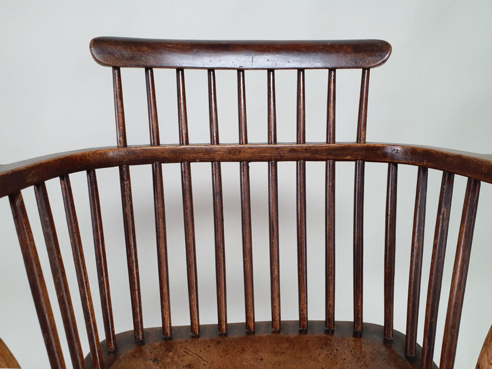 Antique 19th century beech and elm Spindle Back Windsor Chair