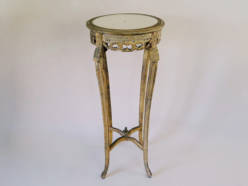 Antique 19th century decorative gilt wood Torchère