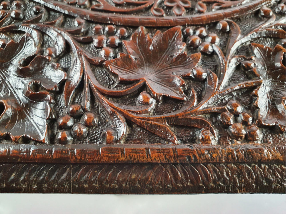 Antique Anglo Indian oxagonal Side Table with brass detailing