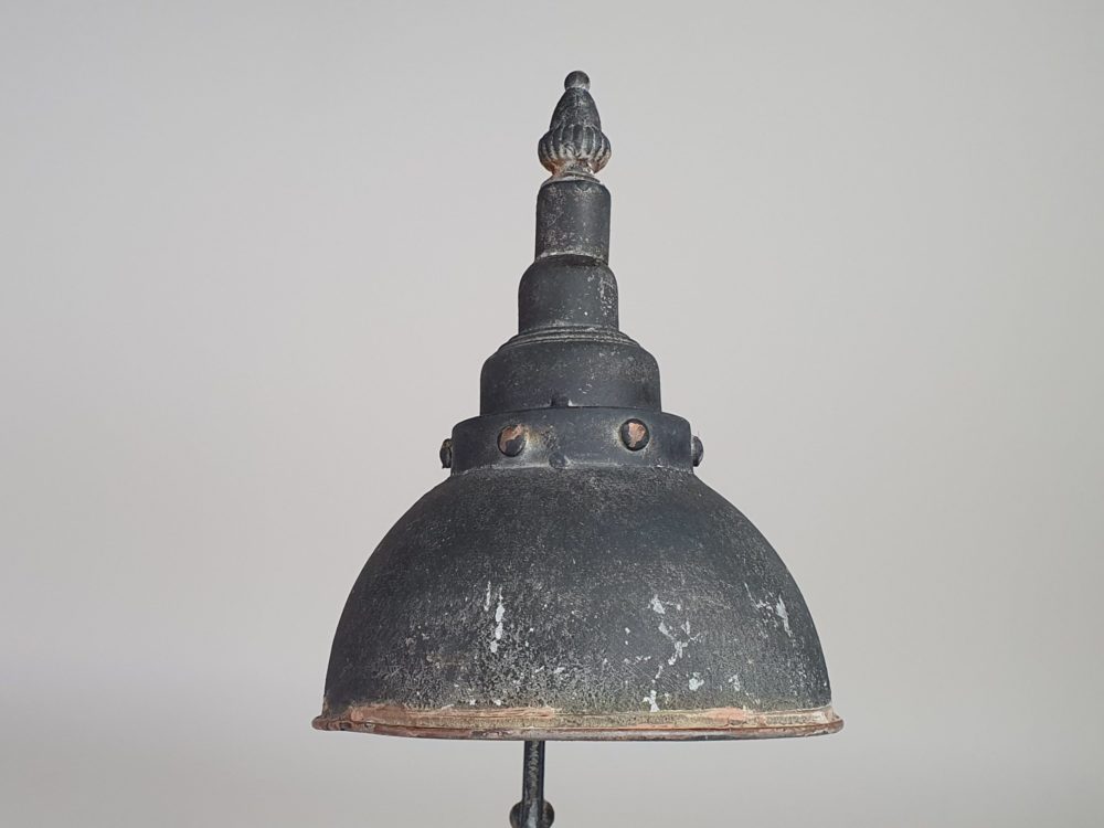 Antique Art Deco black goose neck Table Lamp