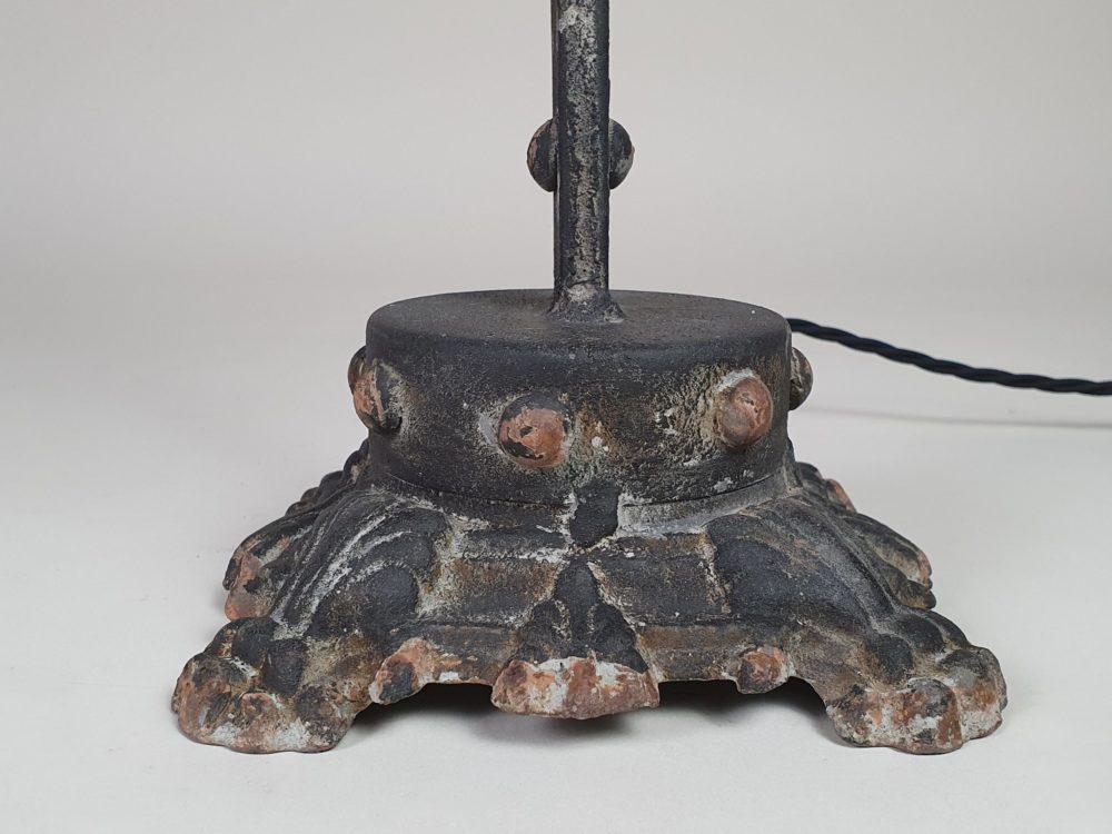 Antique Art Deco black goose neck Table Lamp