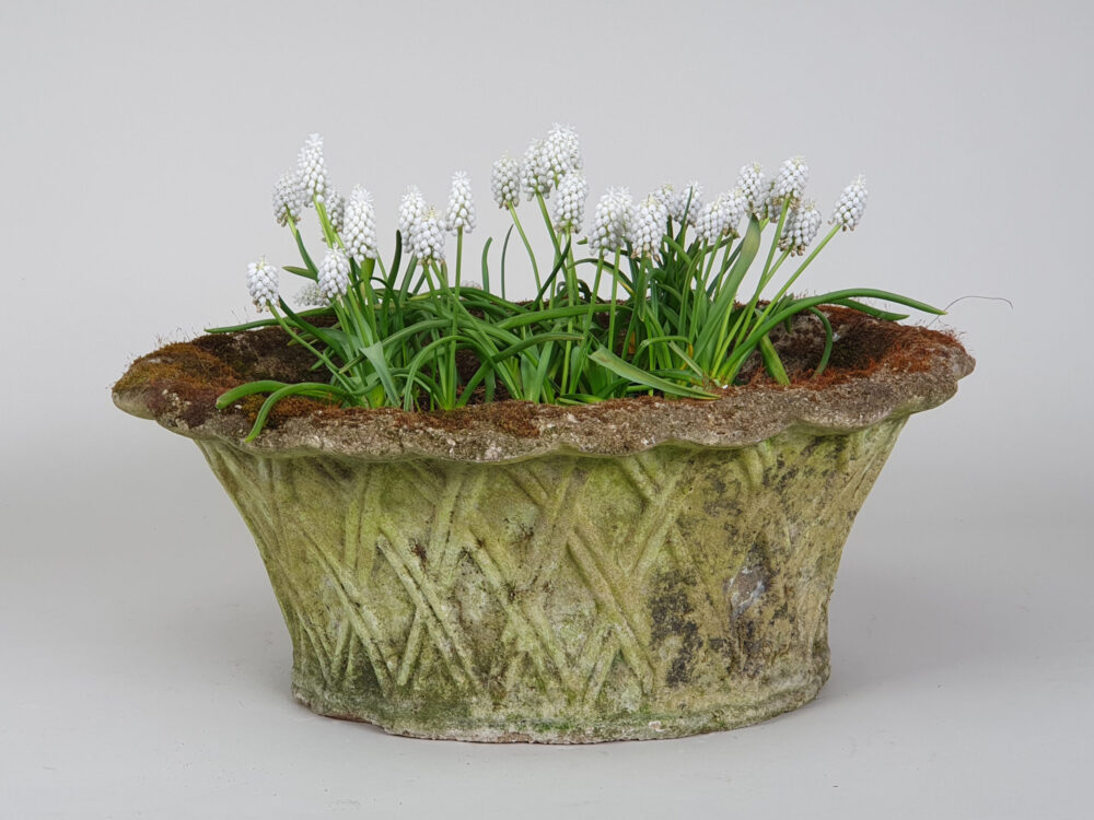 Antique Garden Planter in a lattice design