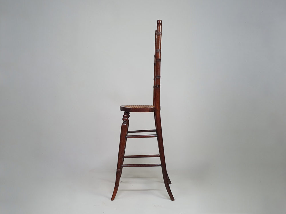 Antique Georgian child's Correction or Training faux bamboo Chair