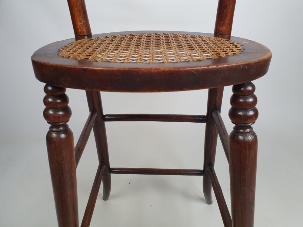 Antique Georgian child's Correction or Training faux bamboo Chair