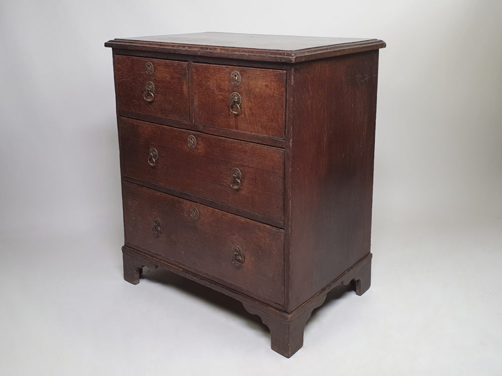Antique Georgian compact oak Chest of Drawers