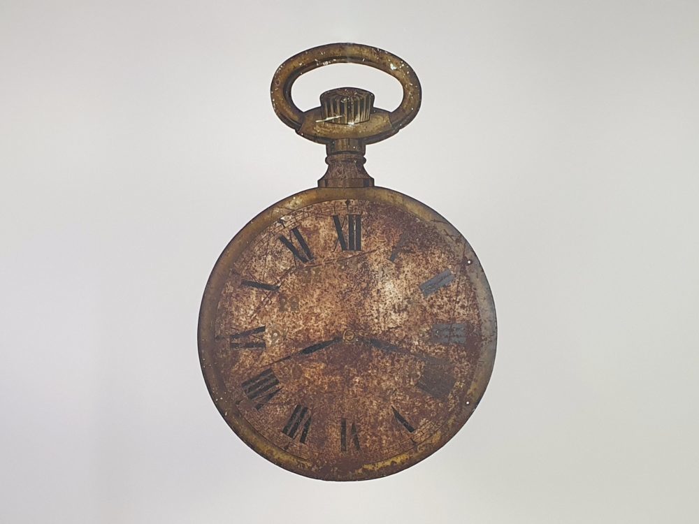 Antique Jeweller's Trade Sign in the form of a Fob Watch
