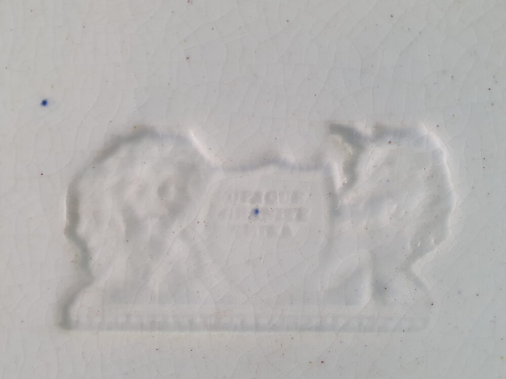 Antique Minton blue & white Chinese Marine Platter
