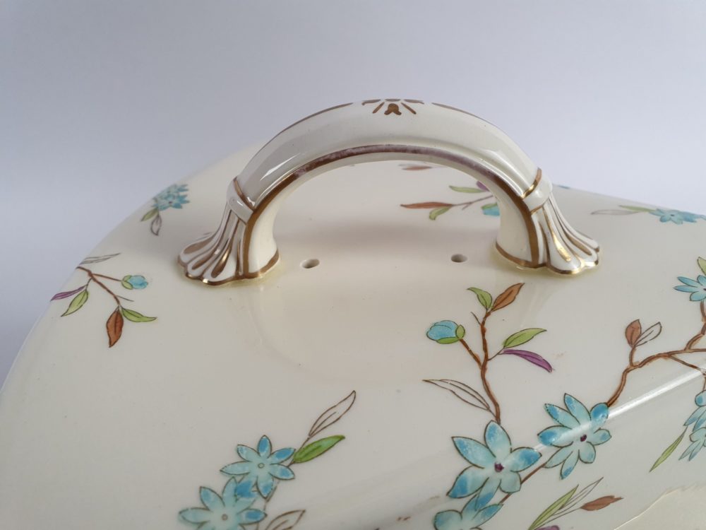 Antique Victorian lidded Cheese Dish by Powell, Bishop & Stonier from Oriental Ivory range