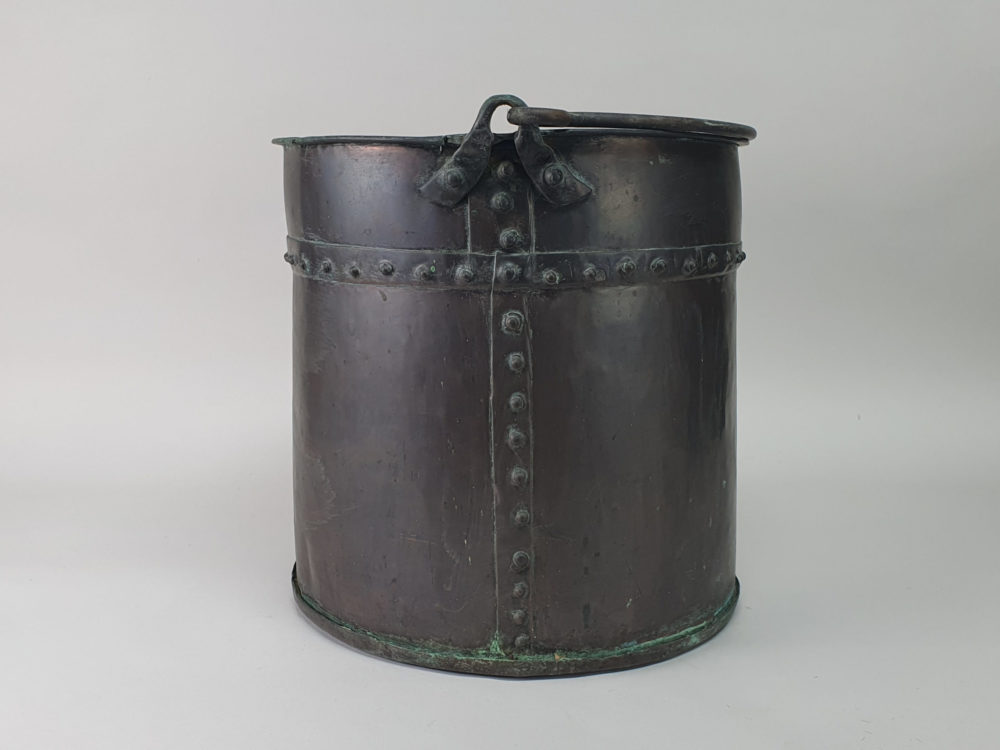 Antique Victorian riveted Copper Bucket