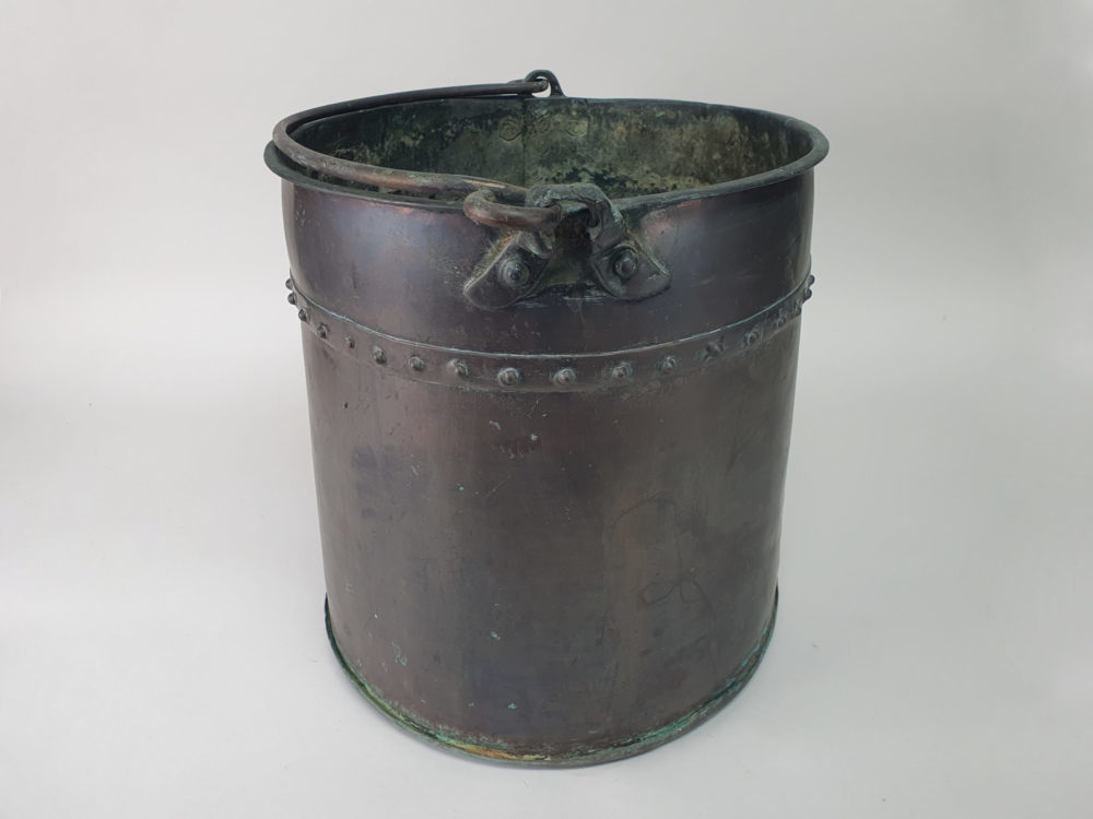 Antique Victorian riveted Copper Bucket