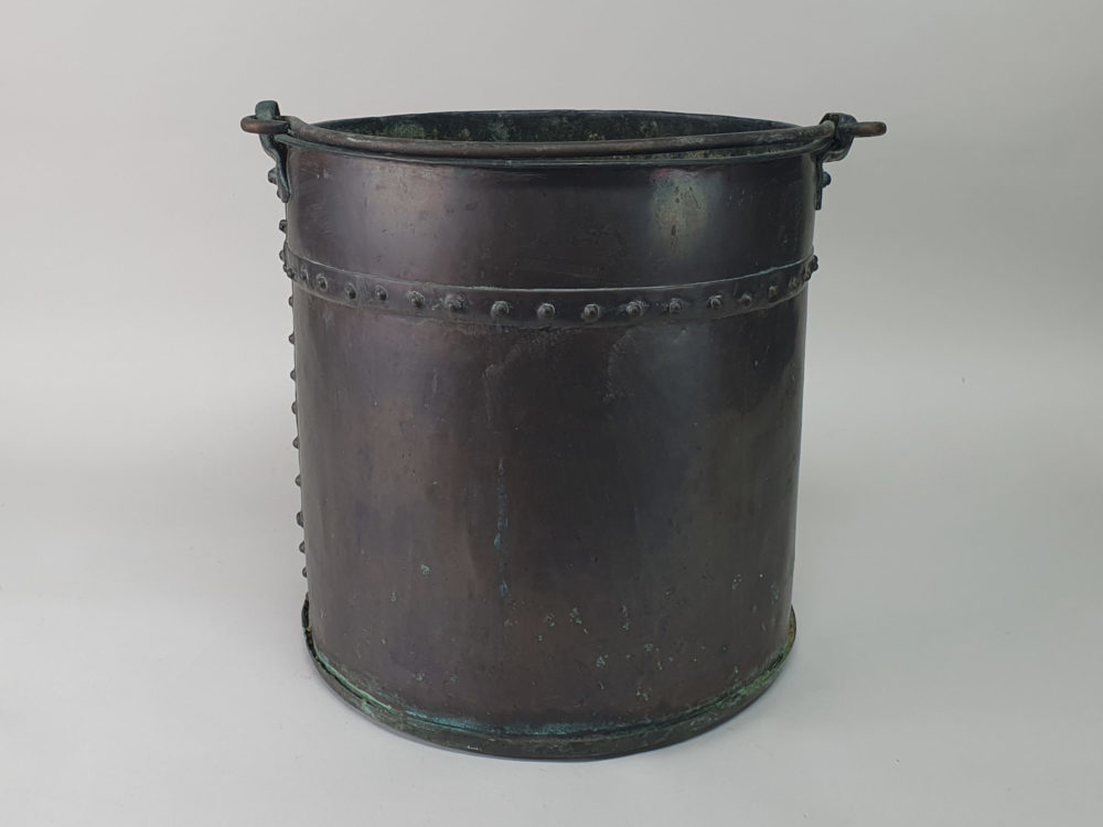 Antique Victorian riveted Copper Bucket
