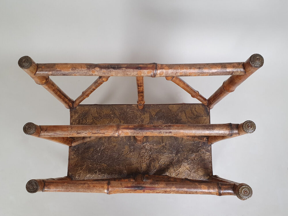 Antique-bamboo-Magazine-Rack-or-Canterbury