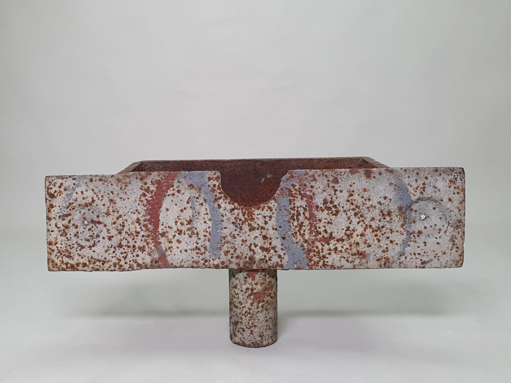 Antique cast iron Hopper with lion decoration & original paint