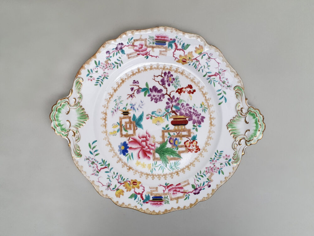 Antique ceramic Minton oval serving platter or plate, in Chinese Tree, 1959 pattern
