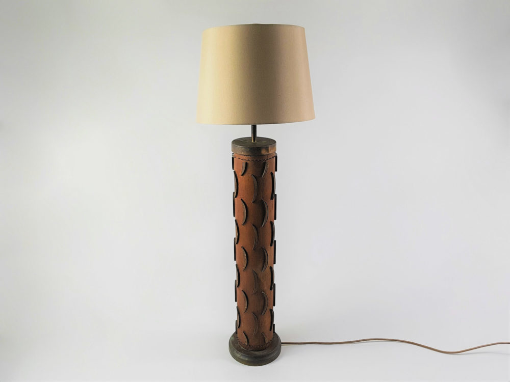 Antique early 1900s French Wallpaper Roller converted into a Table Lamp
