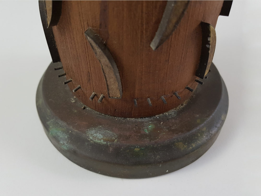Antique early 1900s French Wallpaper Roller converted into a Table Lamp