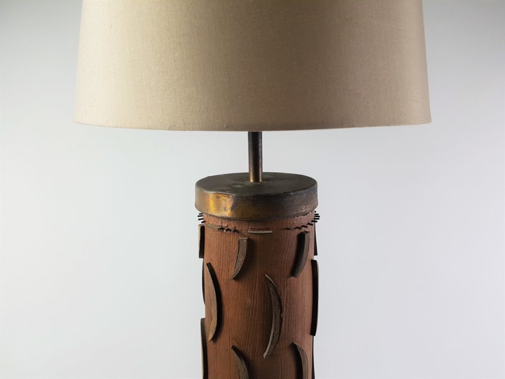 Antique early 1900s French Wallpaper Roller converted into a Table Lamp