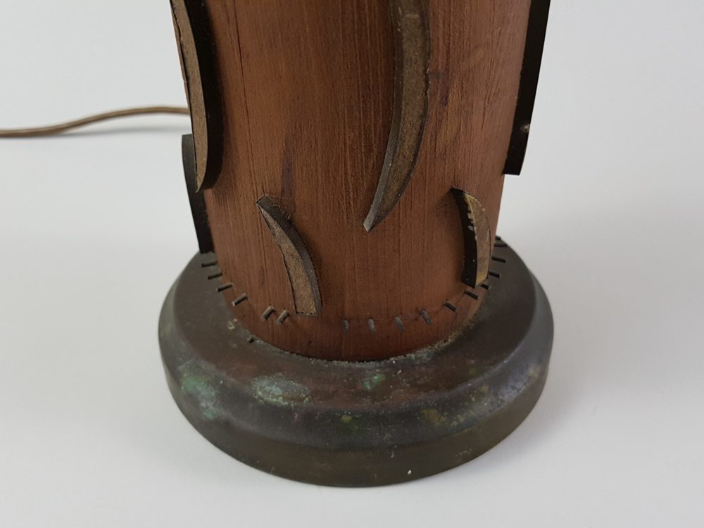 Antique early 1900s French Wallpaper Roller converted into a Table Lamp