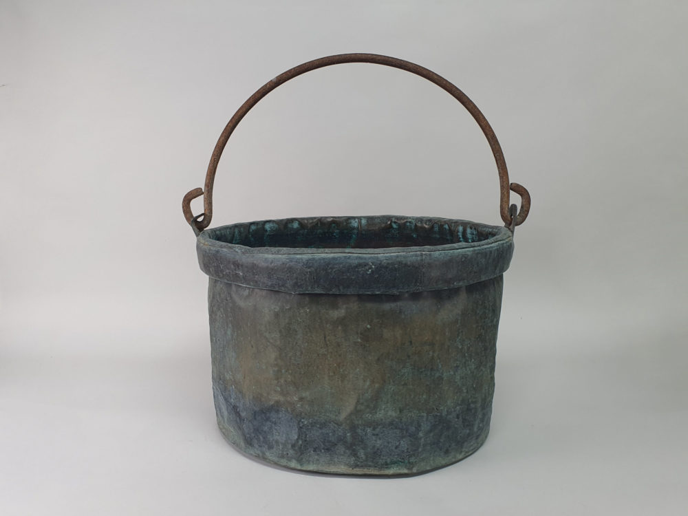 Antique early 19th century Copper Bucket with handle