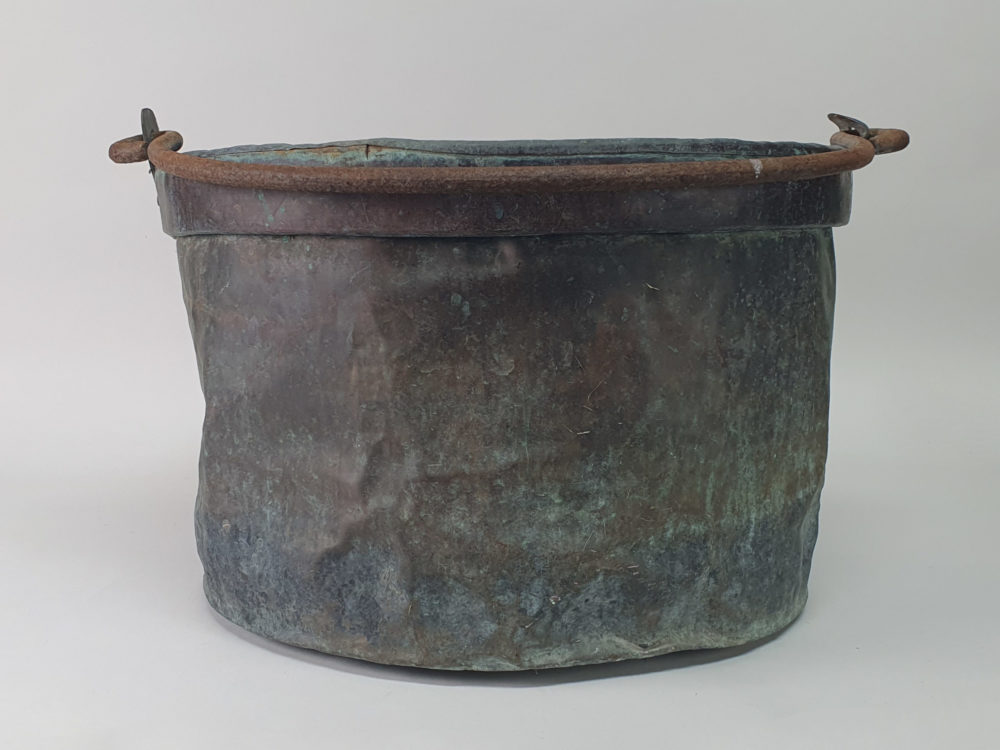 Antique early 19th century Copper Bucket with handle