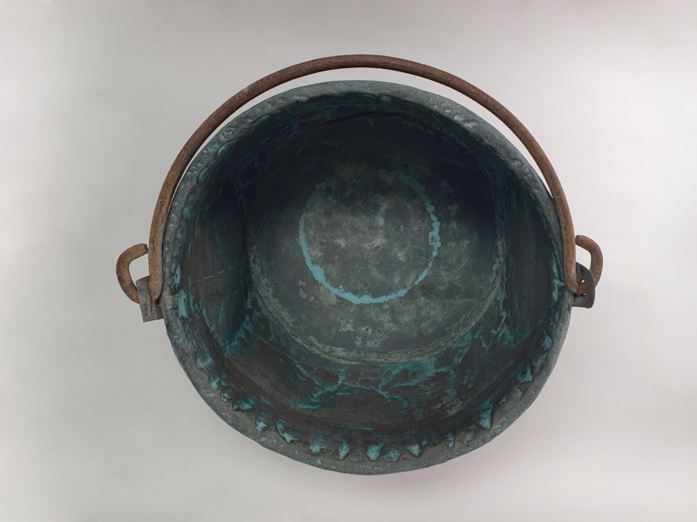 Antique early 19th century Copper Bucket with handle