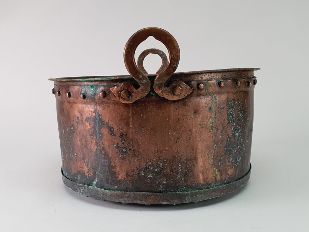Antique early 19th century small riveted Copper Bucket