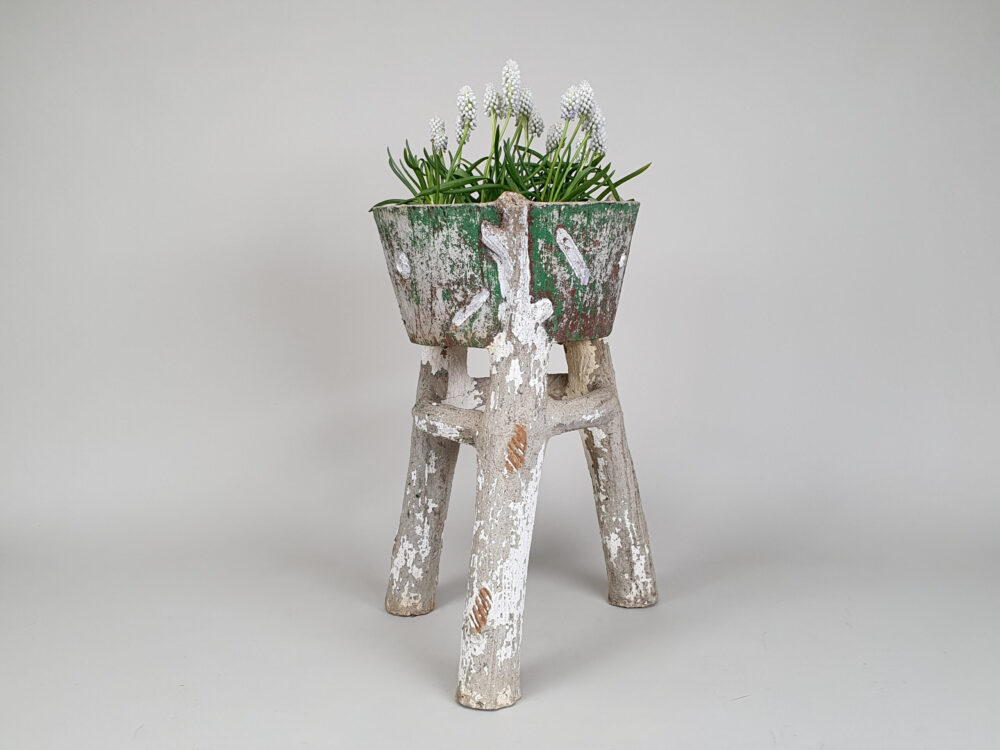 Antique faux bois garden Planter