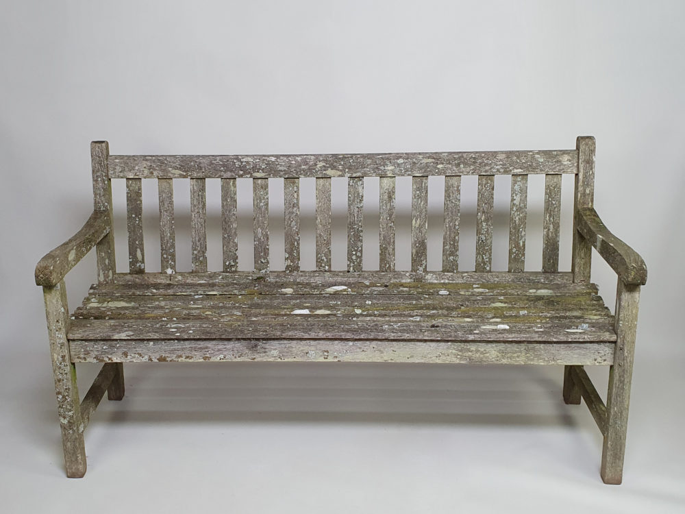 Antique garden furniture wooden bench