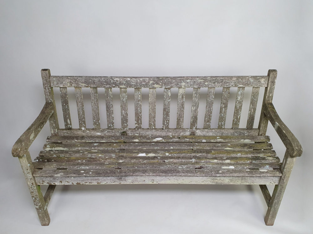Antique garden furniture wooden bench